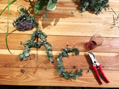 Eukalyptus Buchstabe Deko