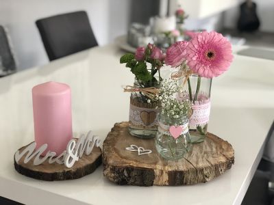 Mr & Mrs Hochzeitsdeko Blumen