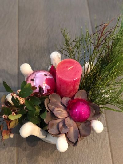 Pinke Kerze Krone als Deko