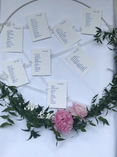 Sitzordnung Hochzeit Pfingstrose