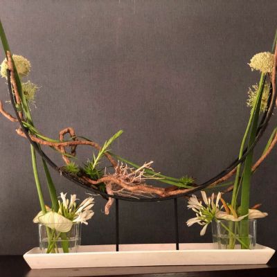 typha latifolia Kugelvase Tischschmuck