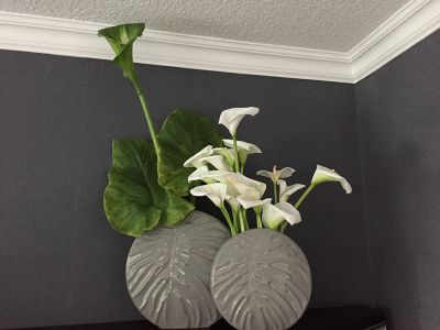 große Blumenvase Callas