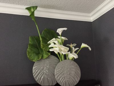 große Blumenvase Callas